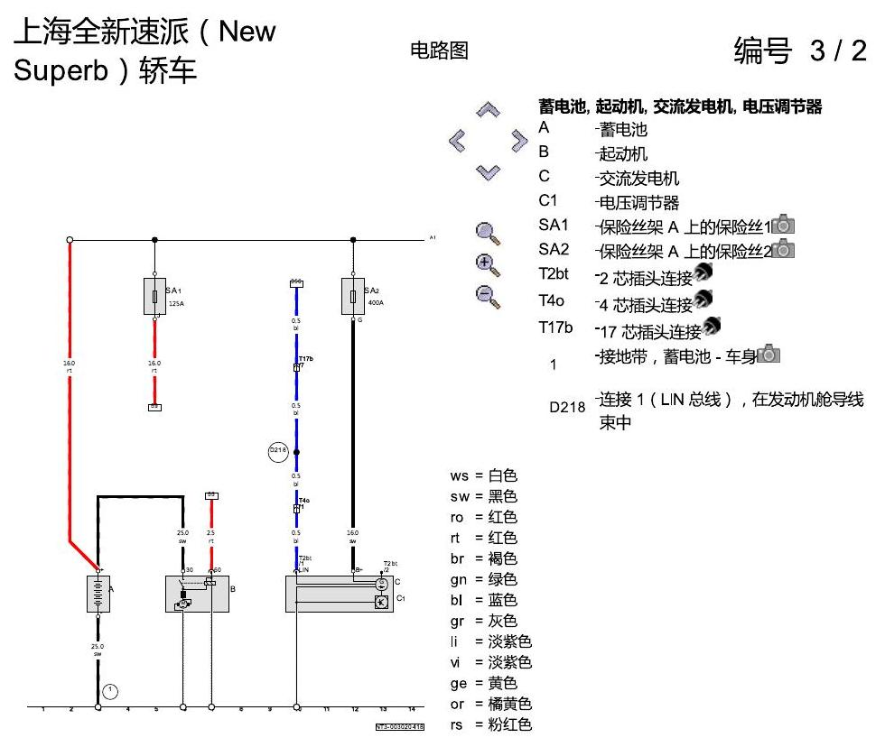 斯柯达速派 MQB 1.4 升汽油发动机 , CSSA,CSTA 电路图