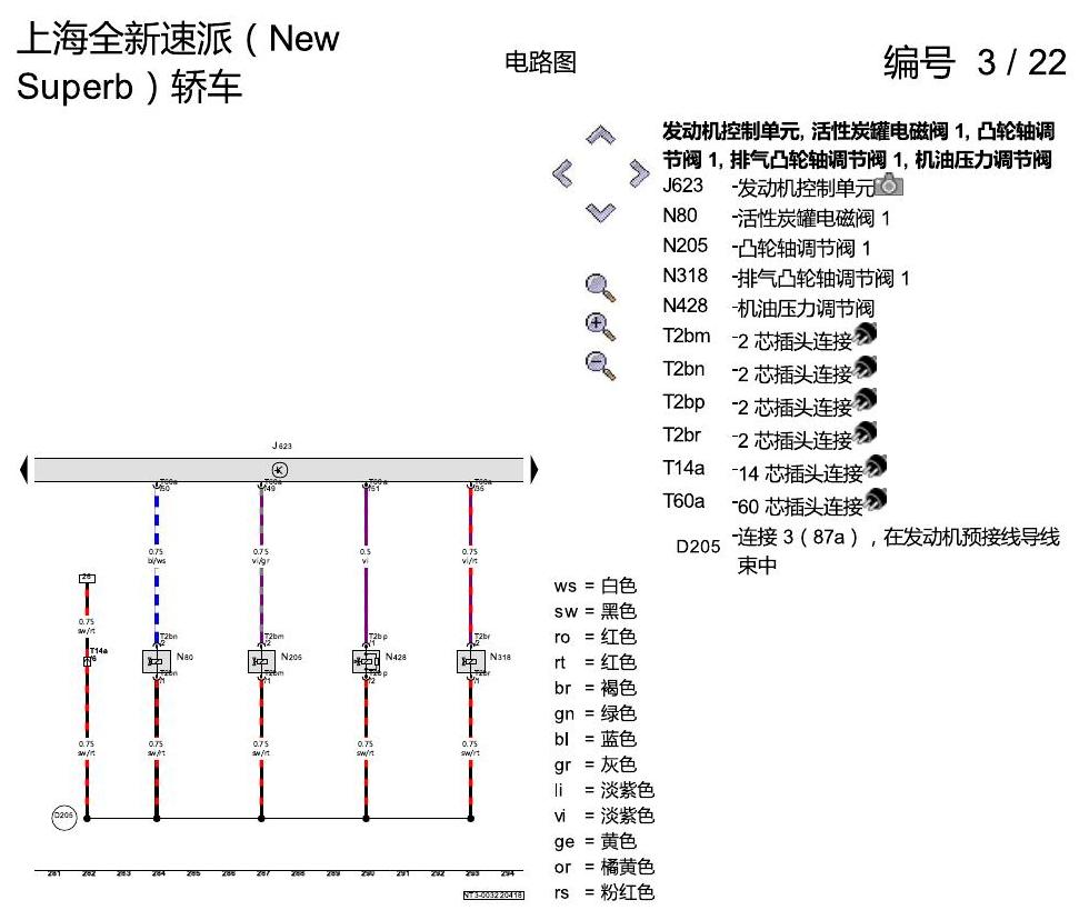斯柯达速派 MQB 1.4 升汽油发动机 , CSSA,CSTA 电路图