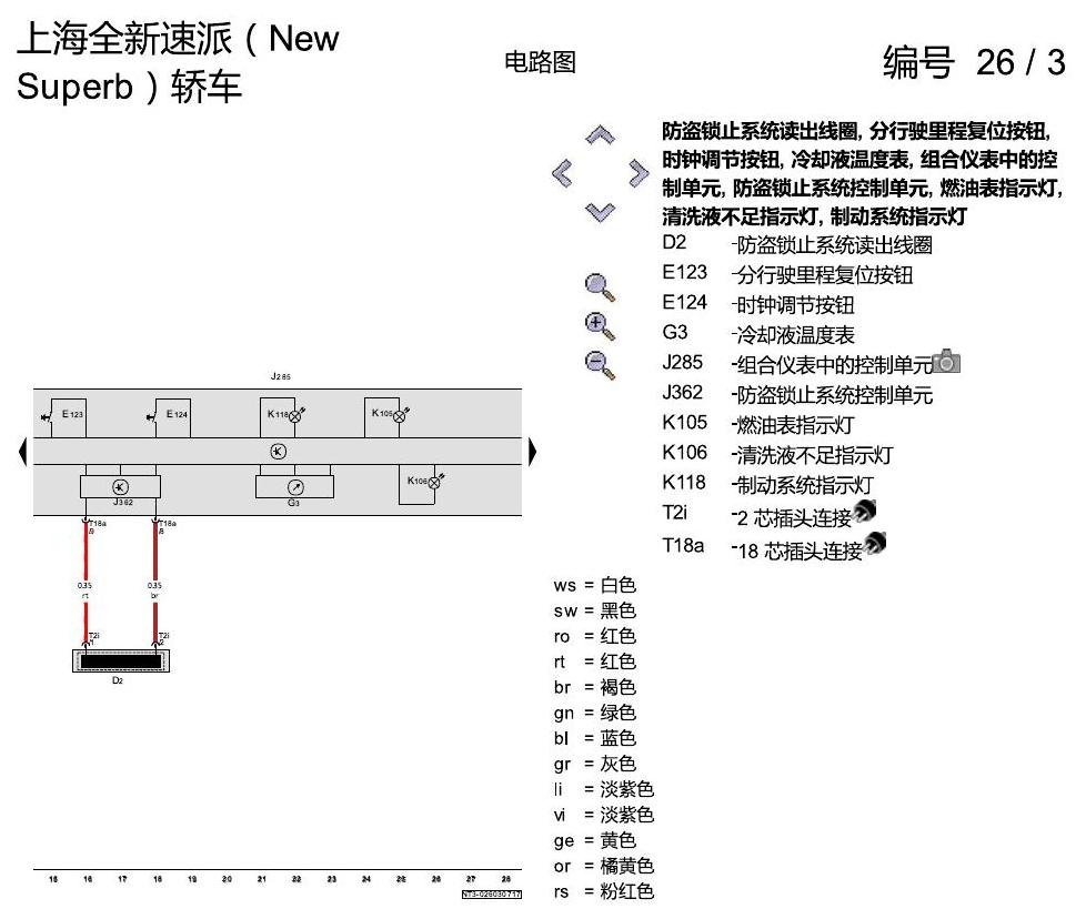 斯柯达速派 MQB 仪表 电路图