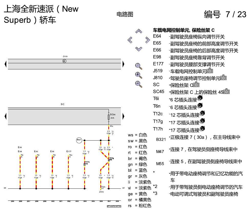 斯柯达速派 MQB 保险丝 配置 电路图