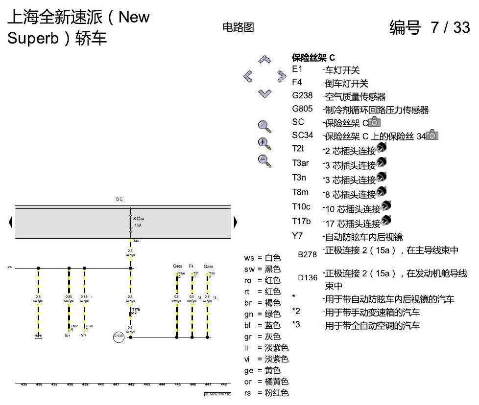 斯柯达速派 MQB 保险丝 配置 电路图