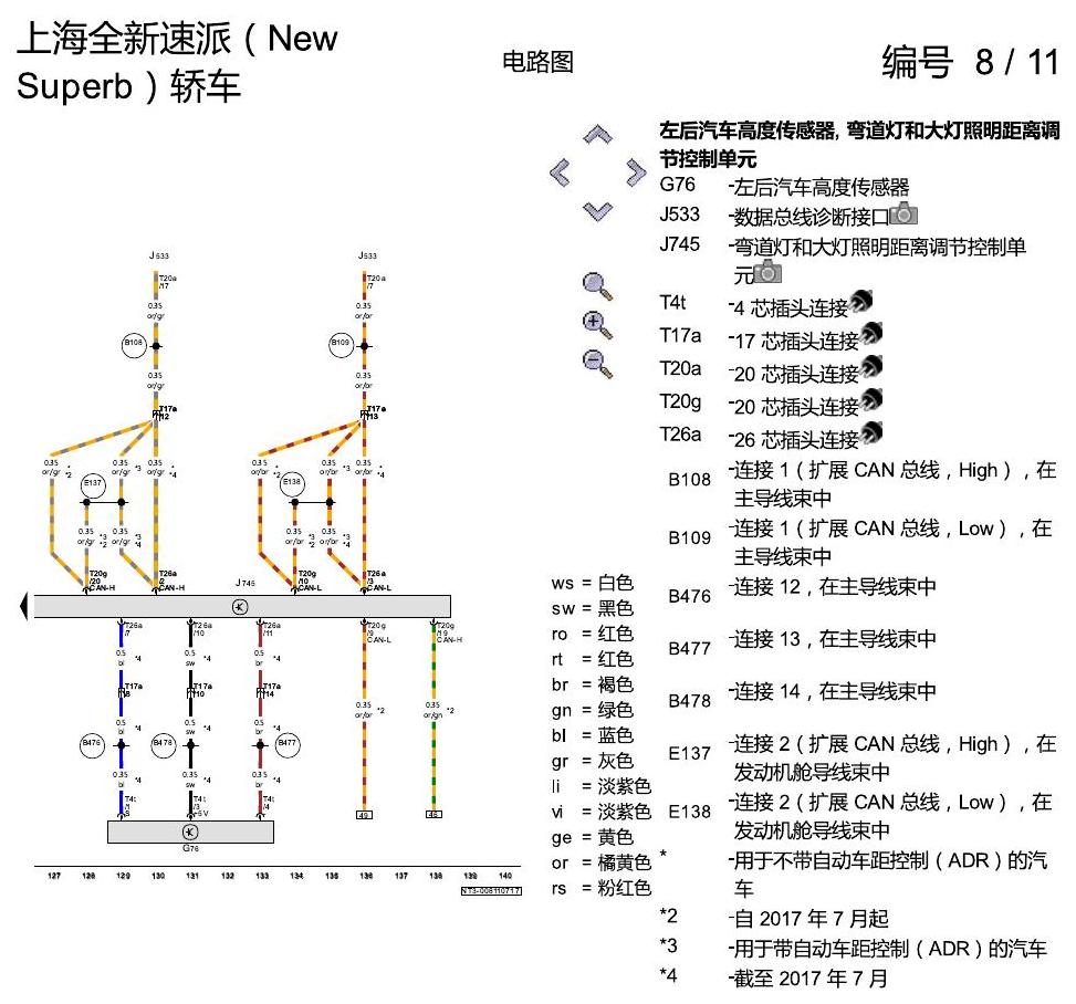 斯柯达速派 MQB 大灯 电路图