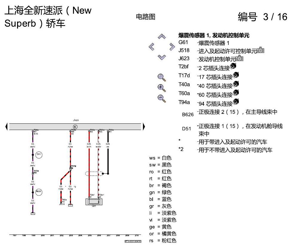 斯柯达速派 MQB 安装位置 1.4 发动机 CSSA 电路图