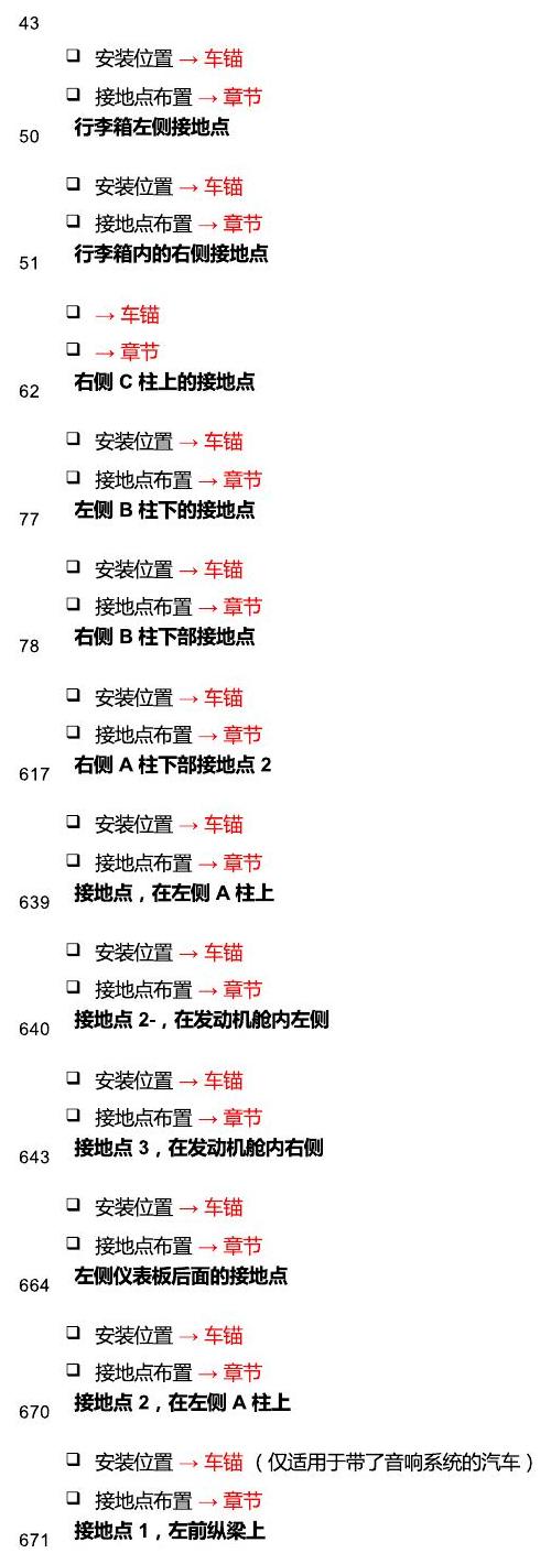 斯柯达速派 MQB 安装位置 接地 电路图