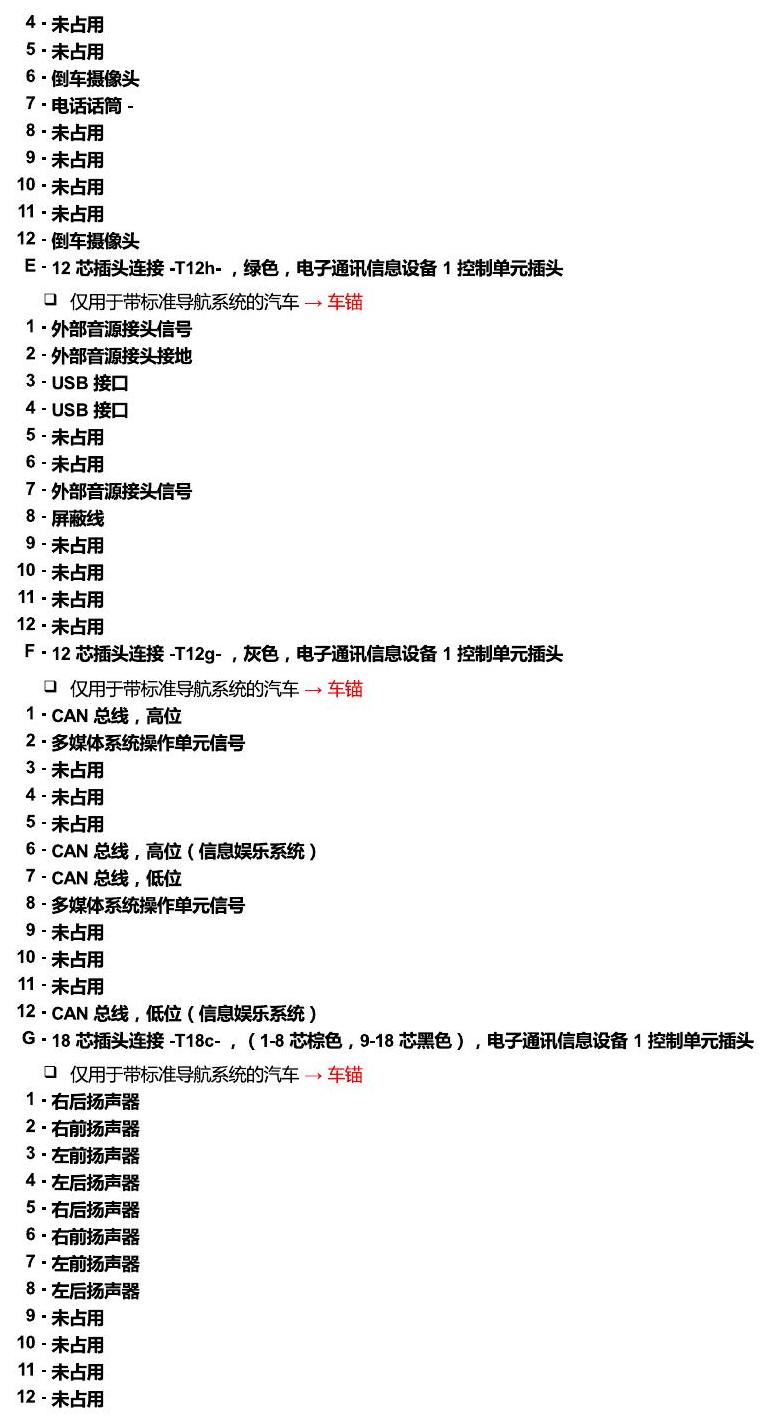 斯柯达速派 MQB 安装位置 车内空间的控制器 电路图