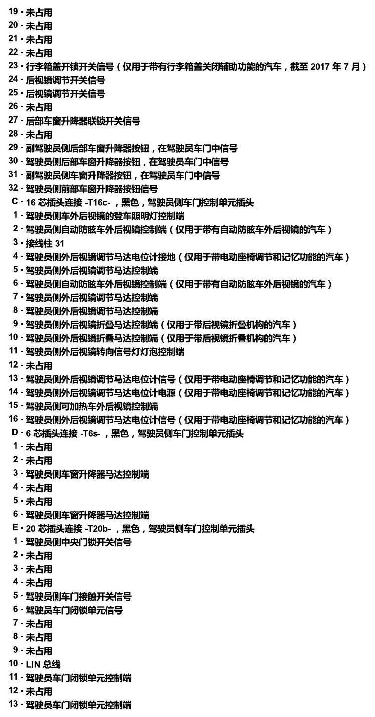 斯柯达速派 MQB 安装位置 车内空间的控制器 电路图