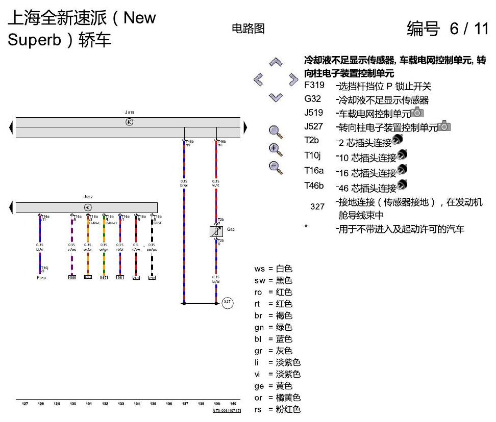 斯柯达速派 MQB 带自动启停系统的 1.8 升汽油发动机 电路图