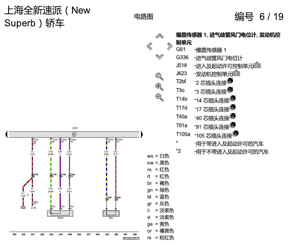 斯柯达速派 MQB 带自动启停系统的 1.8 升汽油发动机 电路图