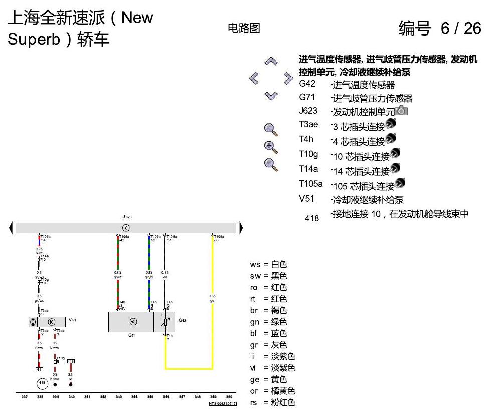 斯柯达速派 MQB 带自动启停系统的 1.8 升汽油发动机 电路图