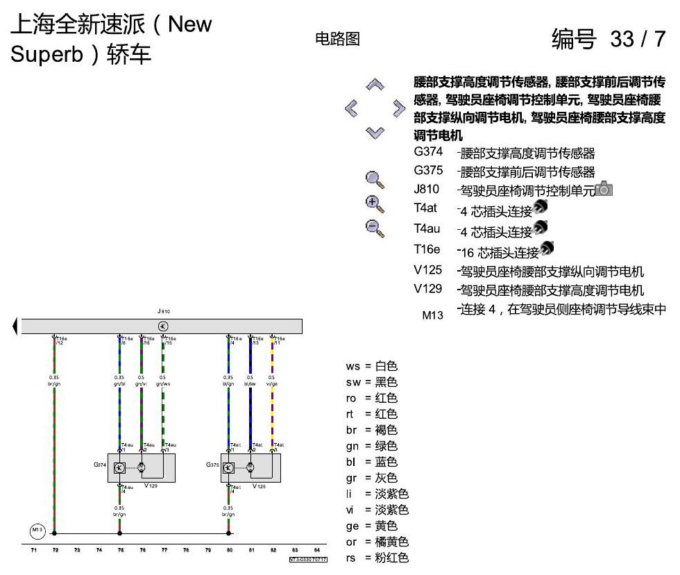 斯柯达速派 MQB 座椅记忆 电路图