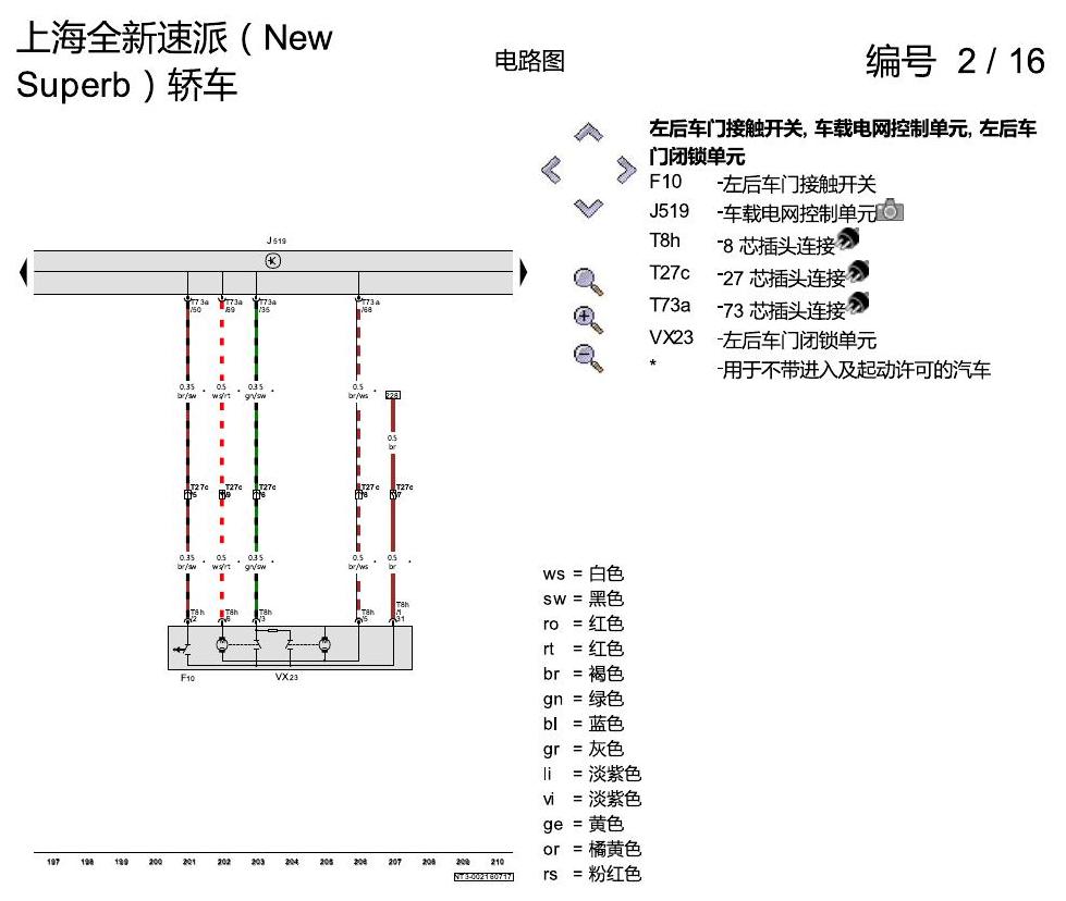 斯柯达速派 MQB 舒适便捷系统 电路图