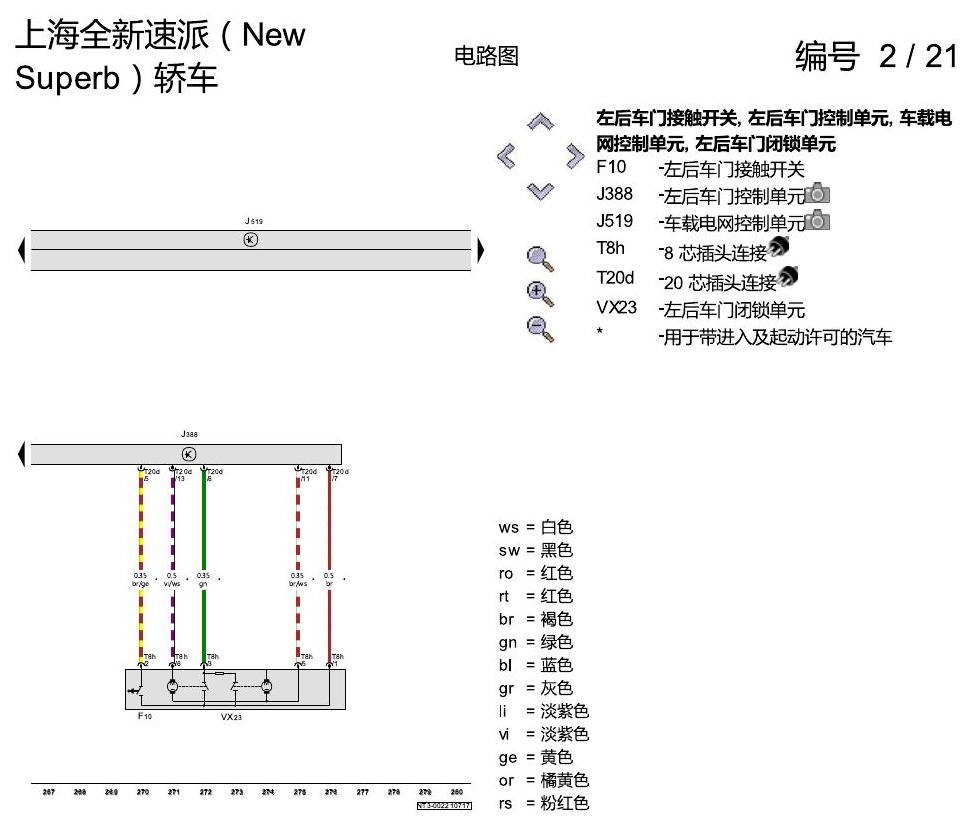 斯柯达速派 MQB 舒适便捷系统 电路图