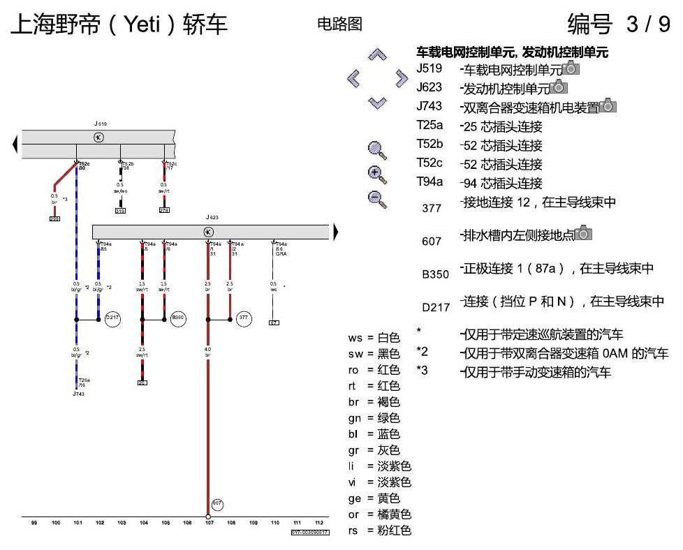 斯柯达野帝 1.4 升汽油发动机 , CSSA 电路图