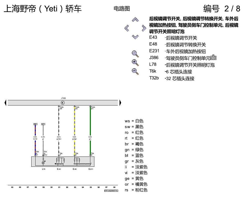 斯柯达野帝 便捷系统 电路图