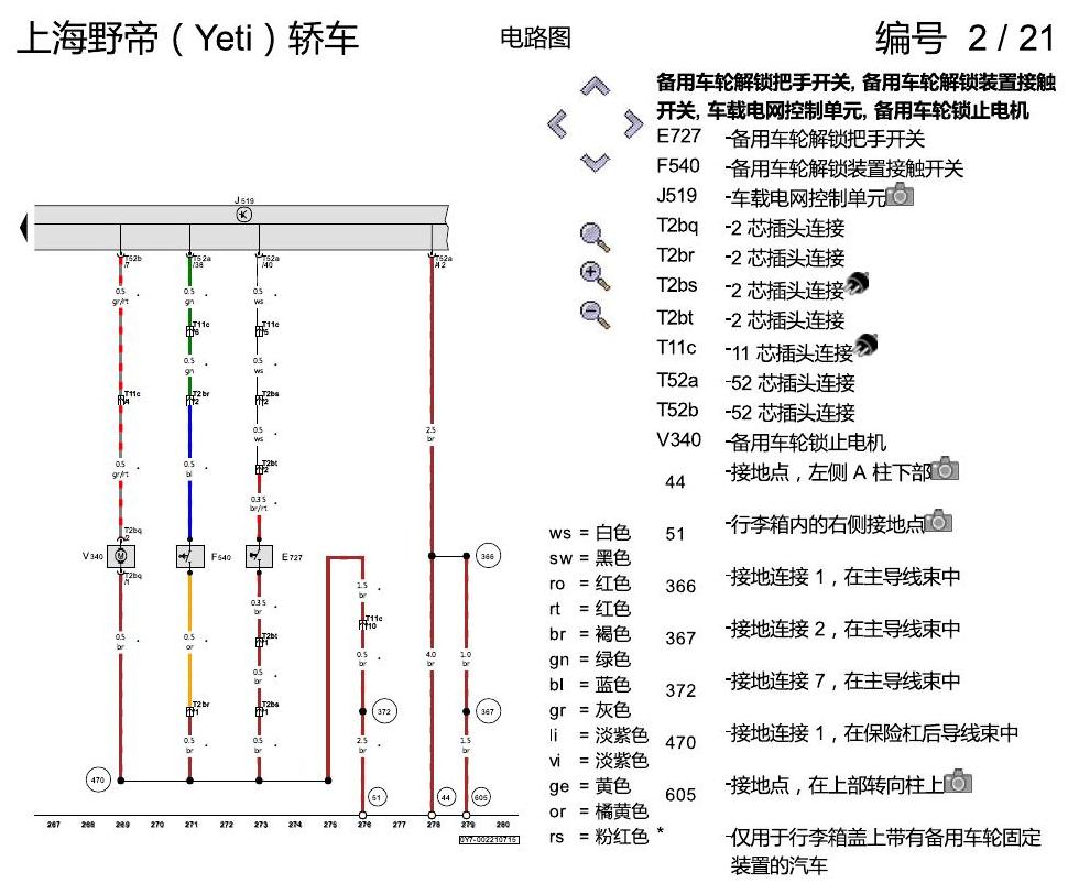 斯柯达野帝 便捷系统 电路图
