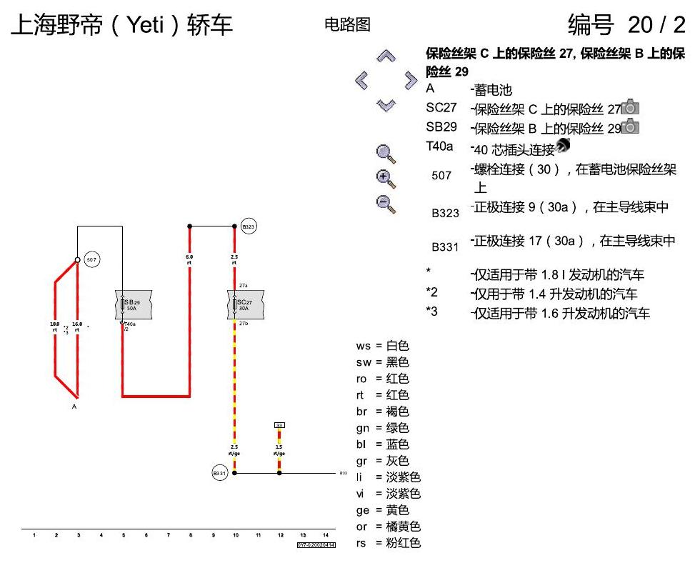 斯柯达野帝 全景滑动天窗 电路图