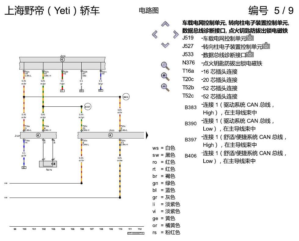斯柯达野帝 双离合器变速箱 02E 电路图