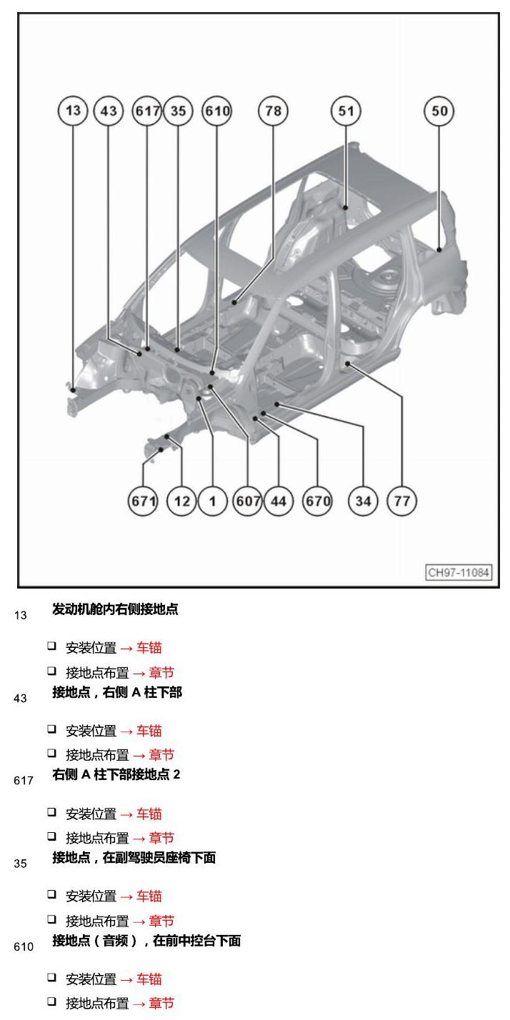 斯柯达野帝 接地点 电路图