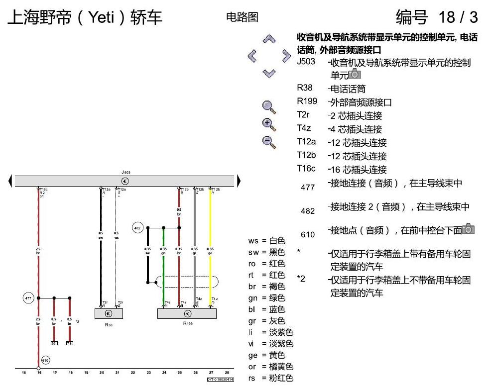 斯柯达野帝 收音机-导航系统 RNS 315 电路图