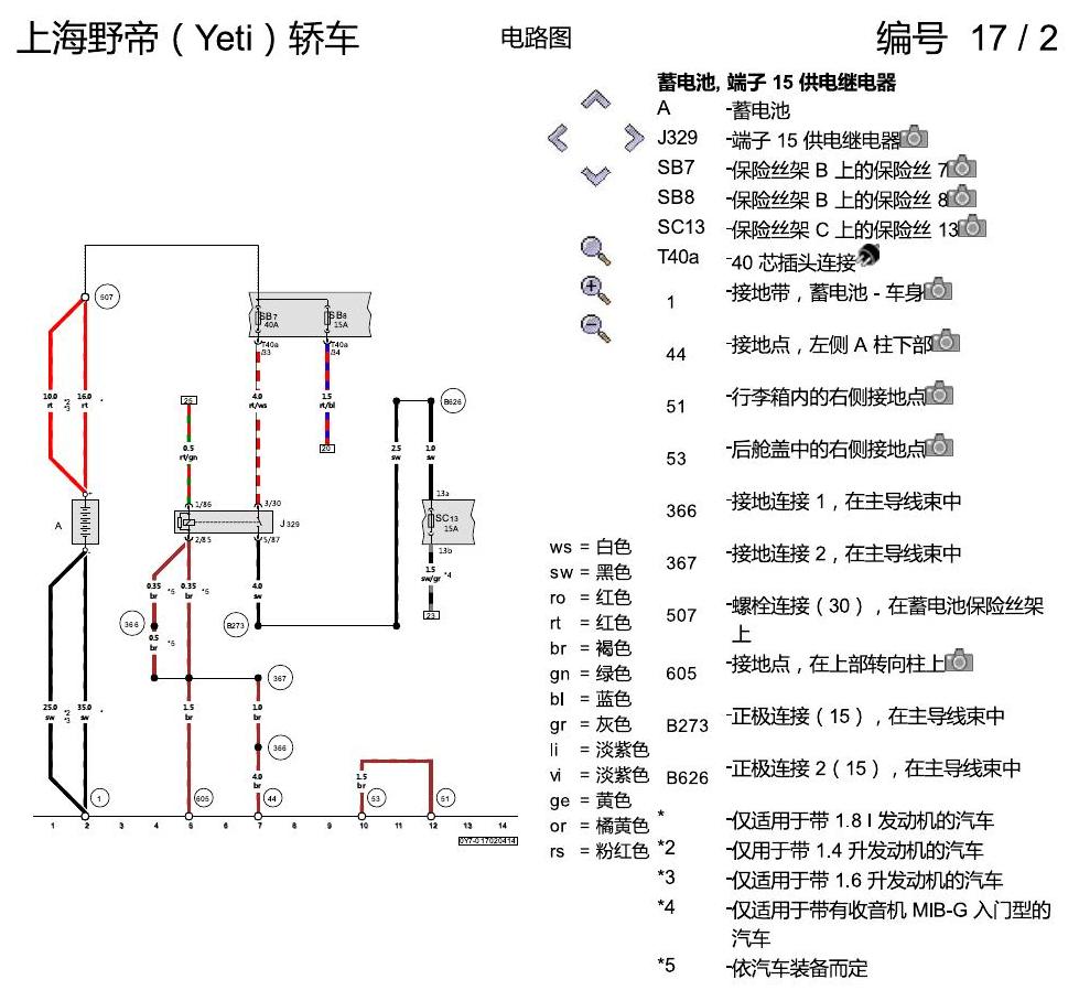 斯柯达野帝 收音机装置 电路图