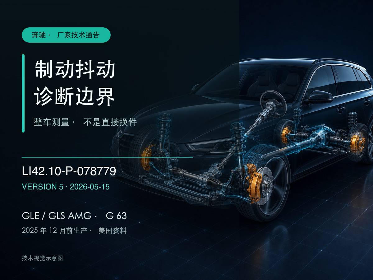 奔驰GLE GLS AMG和G 63制动抖动诊断边界LI42.10-P-078779