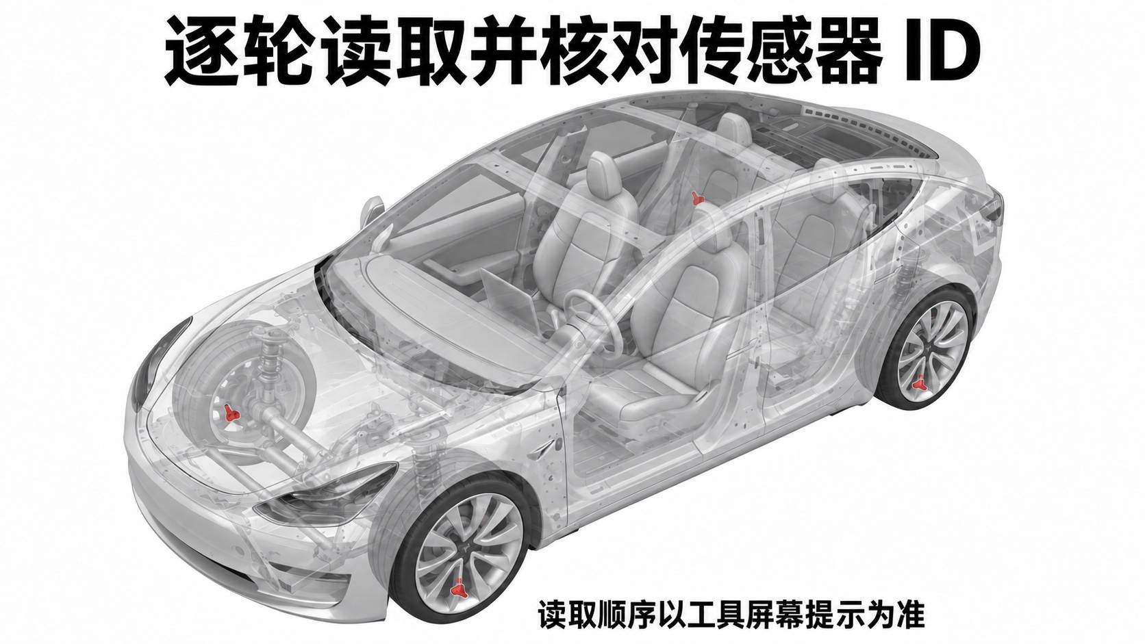 特斯拉 Model 3 TPMS 传感器 ID 学习:ATEQ 工具、四轮录入与路试验证