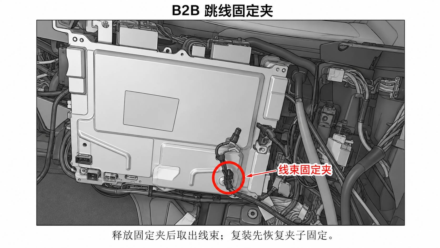 2024+ 特斯拉 Model 3 B2B以太网跳线结构识读:三组连接器与线束夹-图片2