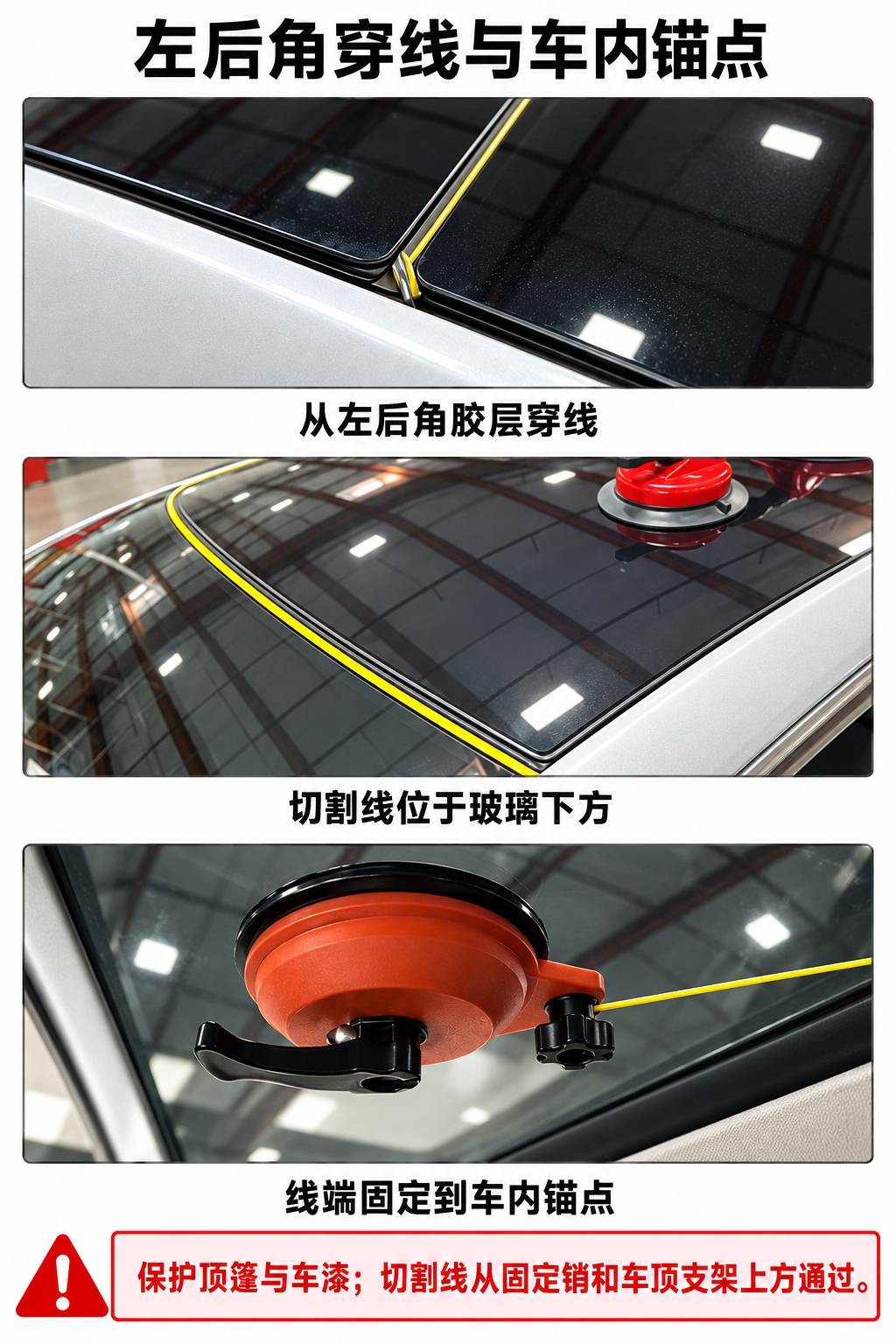 2024+ 特斯拉 Model 3 车顶玻璃更换:12.5×20 mm 胶条、固化与 Thermal 配置-图片2