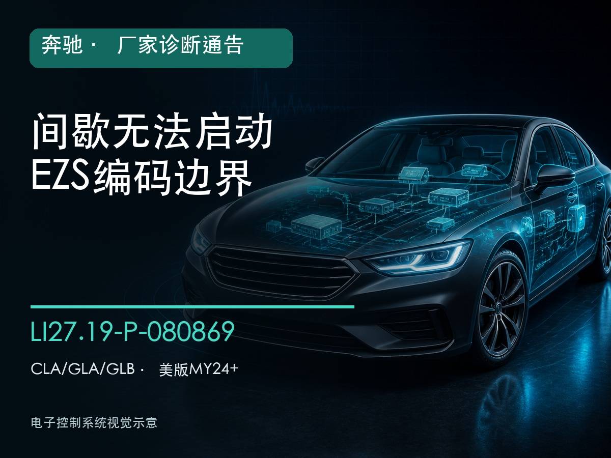 奔驰CLA/GLA/GLB间歇无法启动与EZS编码边界,LI27.19-P-080869