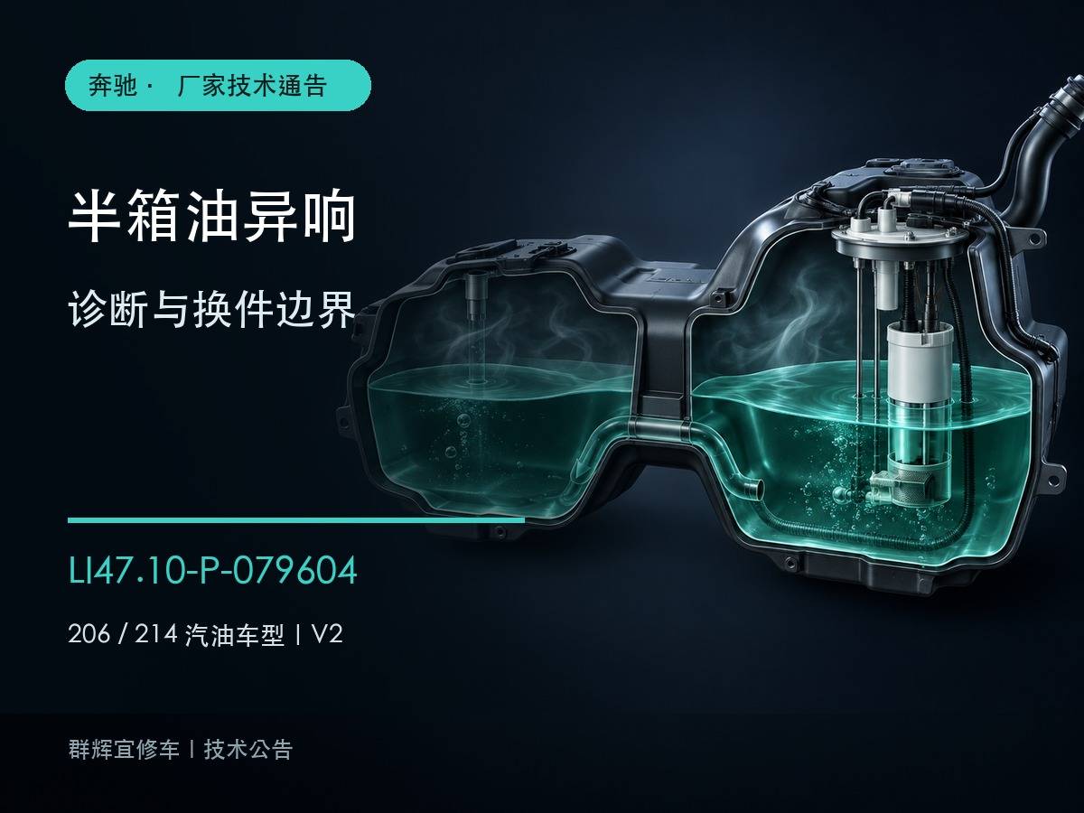 奔驰半箱油异响与诊断换件边界封面示意图