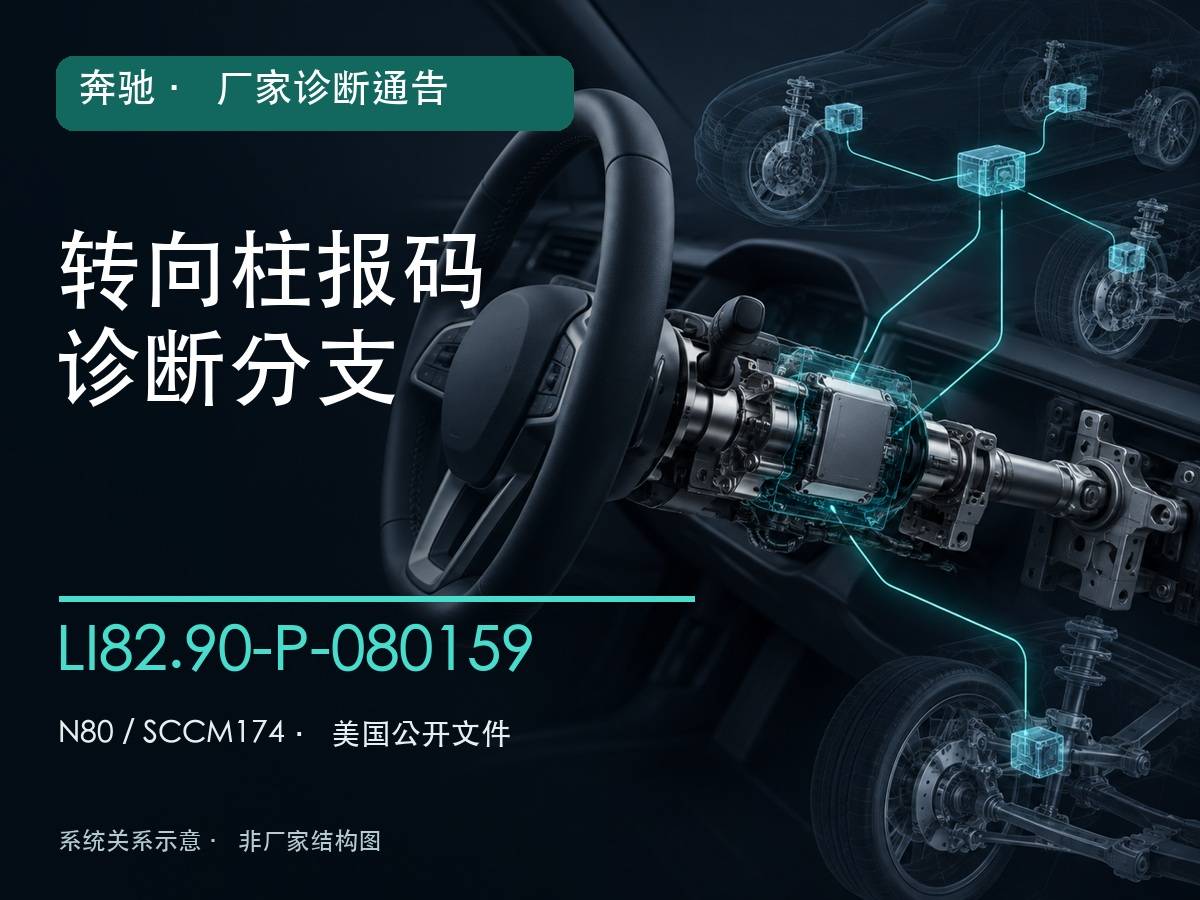 奔驰SCCM174转向柱控制模块与C220564诊断分支系统示意