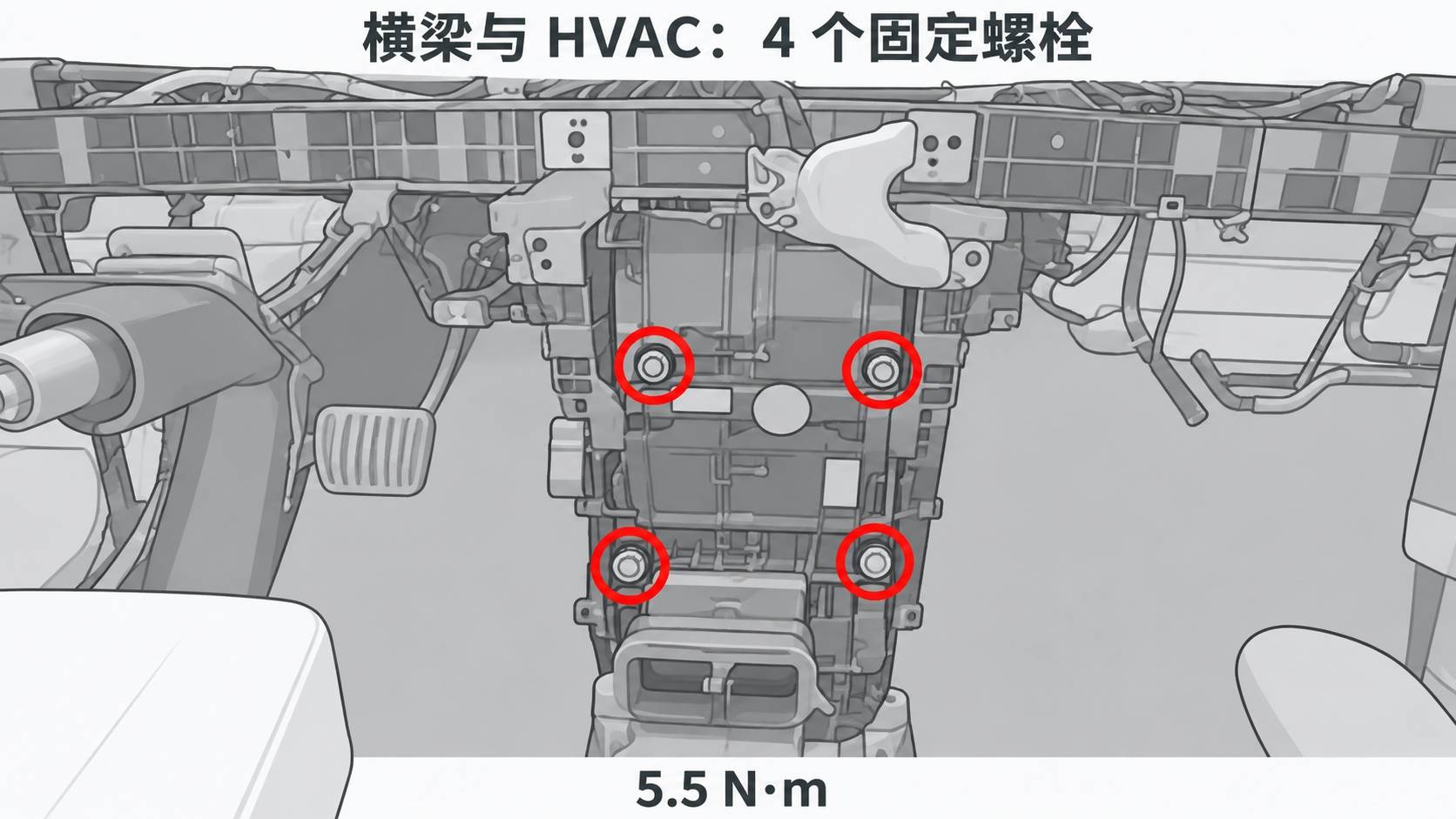 2024+ 特斯拉 Model 3 HVAC模块总成更换:制冷剂回收、横梁拆卸与热泵调试-图片5