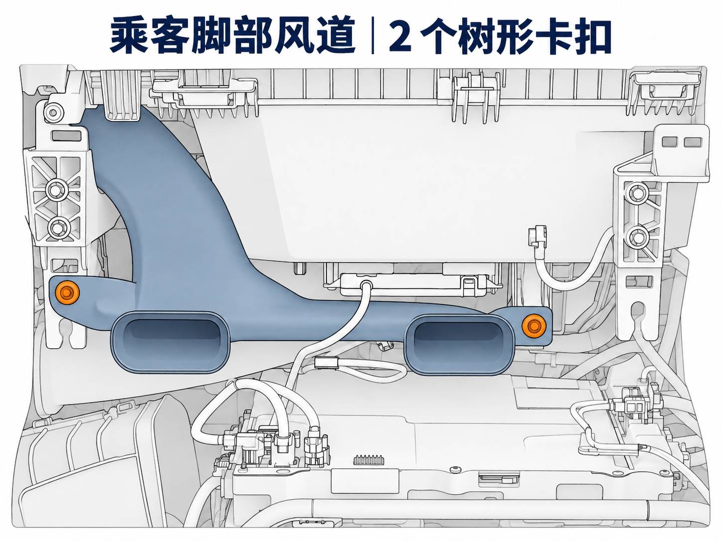 2024+ 特斯拉 Model 3 手套箱结构识读:风道、USB、固定件与电气接口-图片1