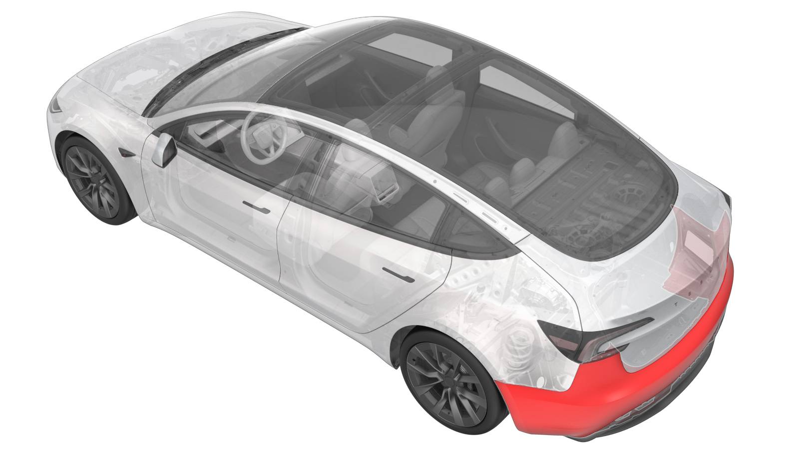 2024+ 特斯拉 Model 3 后保险杠上饰板更换:21 个卡舌与 12 颗 3 N·m 螺栓