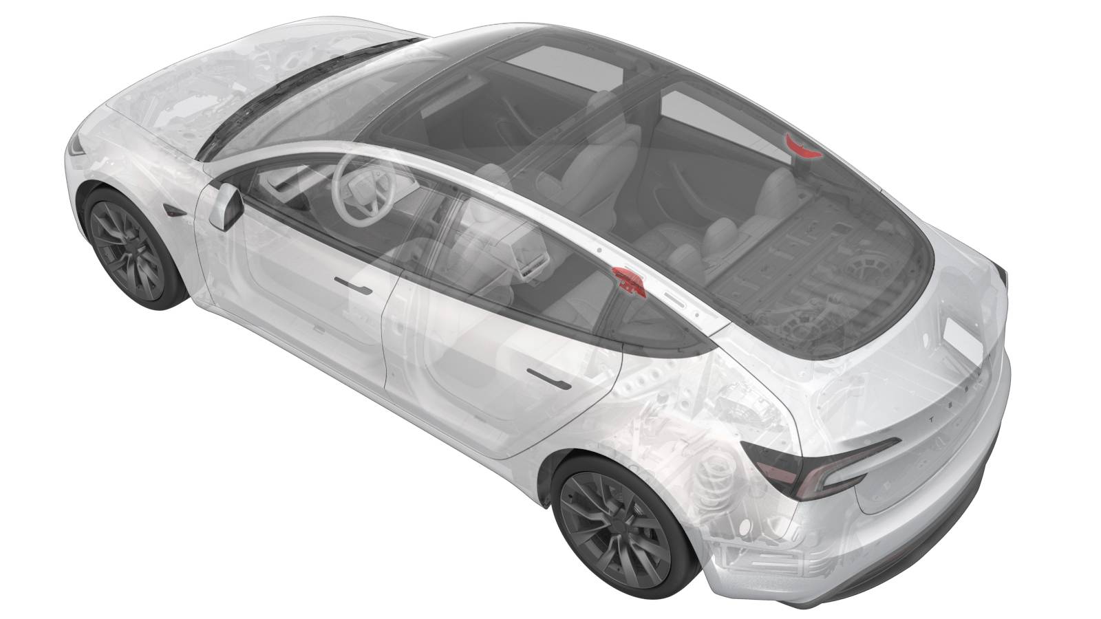 2024+ 特斯拉 Model 3 左侧 C 柱支架更换:定位销、10 mm 套筒与 2.5 N·m