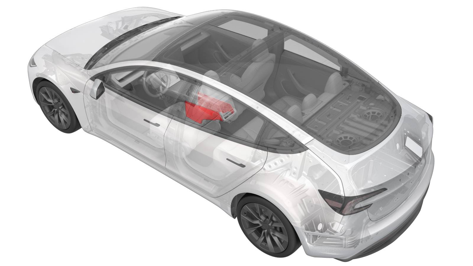 2024+ 特斯拉 Model 3 中控台左后侧板更换:10 卡子与前后 2 锁片