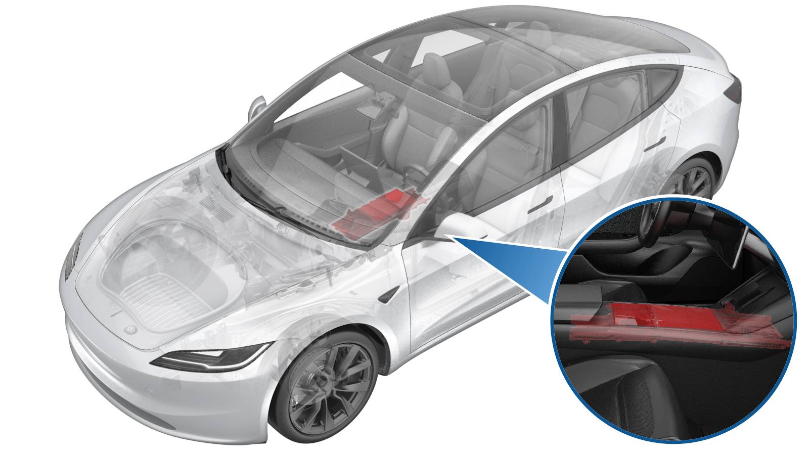 2024+ 特斯拉 Model 3 中控台滑门总成更换:10 螺钉与 1 N·m-图片1