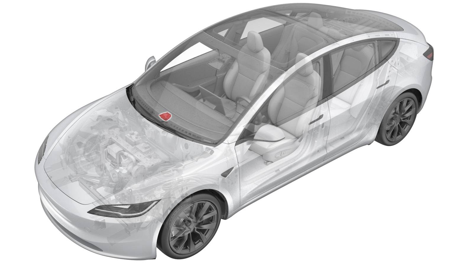 2024+ 特斯拉 Model 3 仪表板中置扬声器更换:3 螺钉与 2.3 N·m-图片1