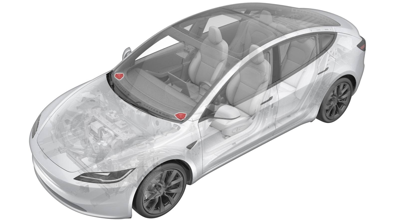 2024+ 特斯拉 Model 3 仪表板左侧扬声器更换:3 螺钉与连接器保护-图片1