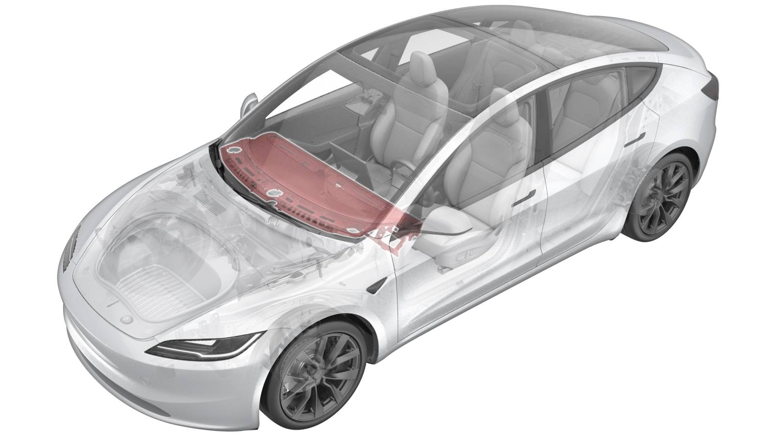 2024+ 特斯拉 Model 3 左侧仪表板除霜风管更换:2 颗螺钉与 0.9 N·m