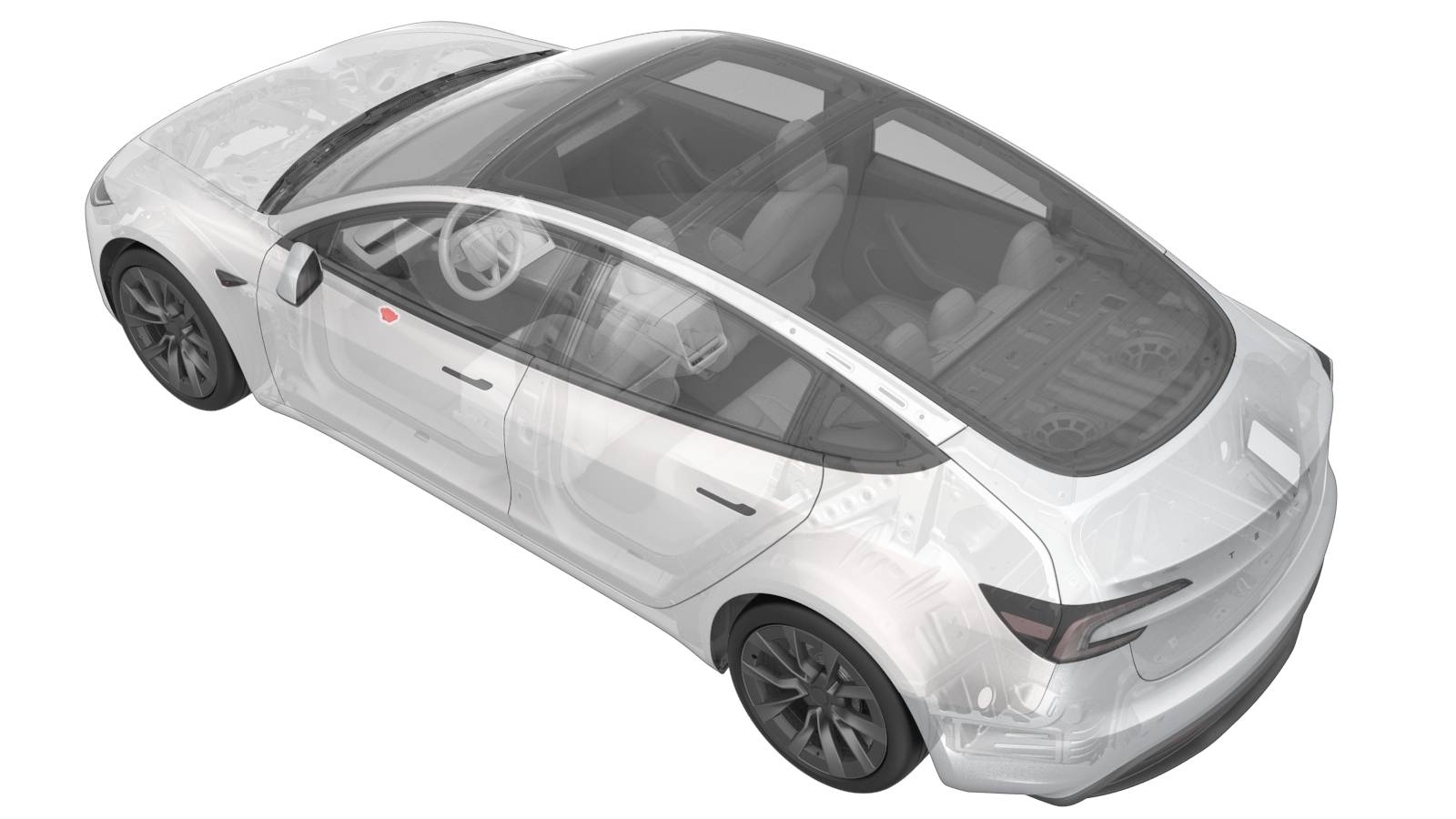2024+ 特斯拉 Model 3 左前门电子释放开关更换:4 个锁片、V 型楔子与 1 N·m-图片1