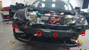 2024+ 特斯拉 Model 3 前保险杠梁泡沫更换:4+2 个新卡子与压力管传感器