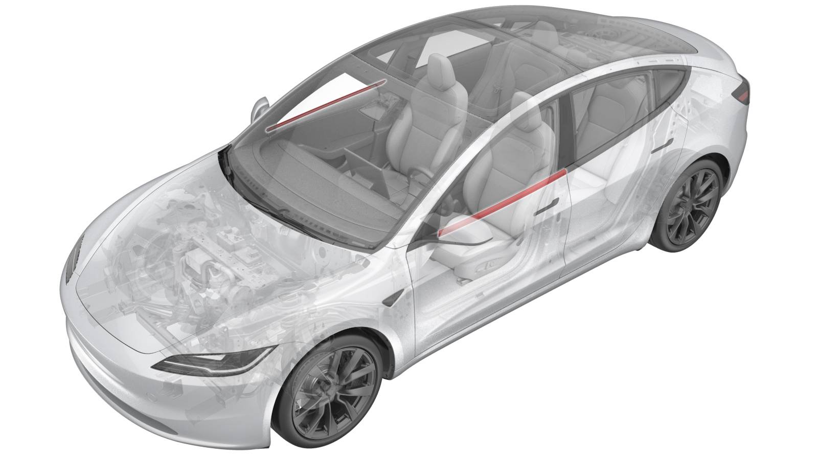 2024+ 特斯拉 Model 3 左前门外腰线密封条更换:塑料饰板工具与 P-80 辅助安装-图片1