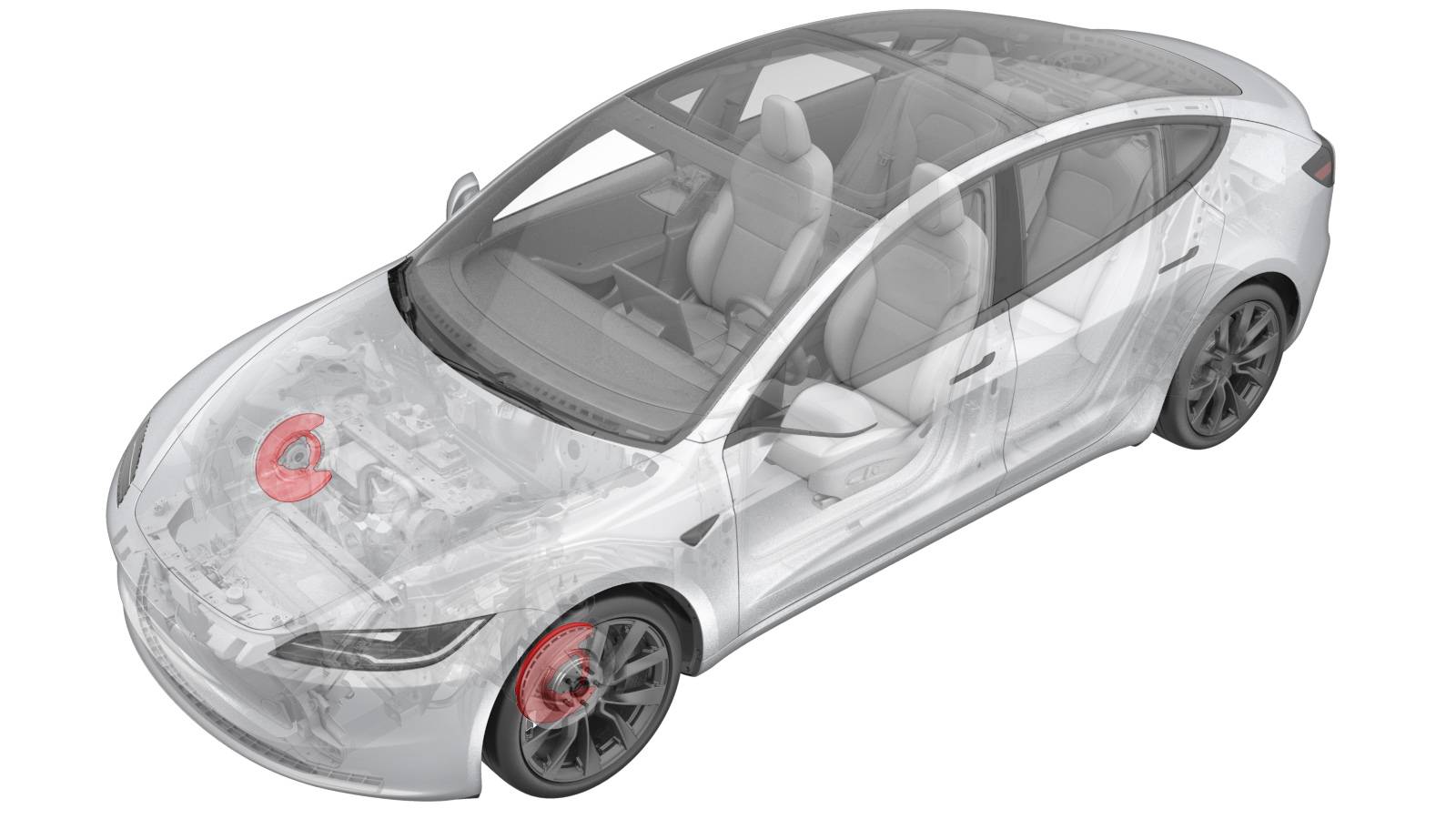 2024+ 特斯拉 Model 3 左前制动防尘罩更换:双电机基础制动版 3 螺栓 8 N·m