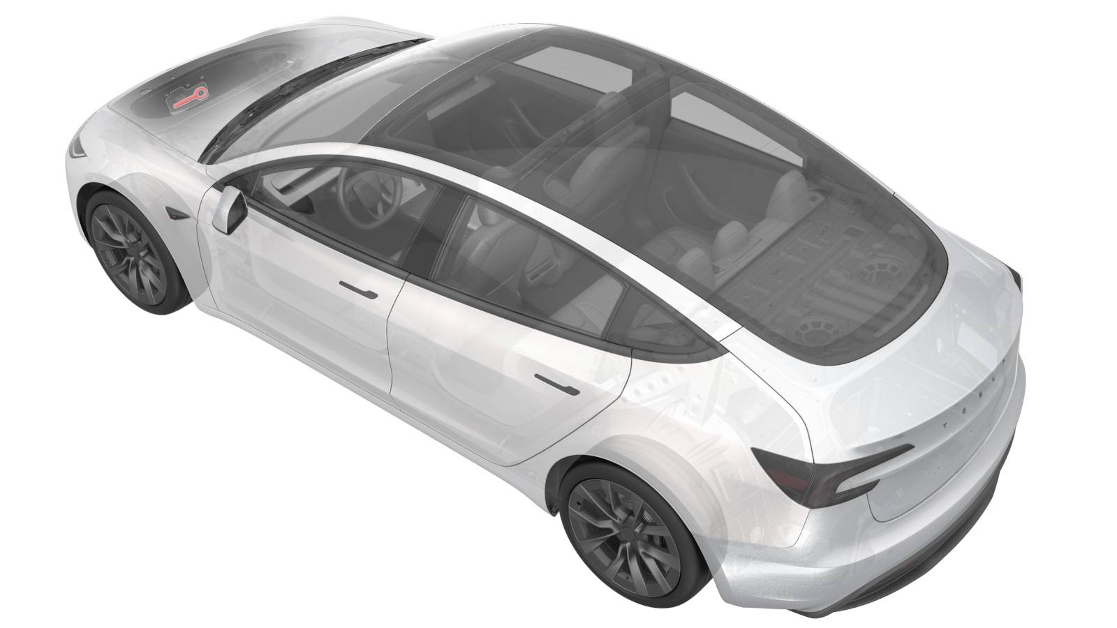 2024+ 特斯拉 Model 3 前备箱牵引钩取放:检修板固定与舱盖验收