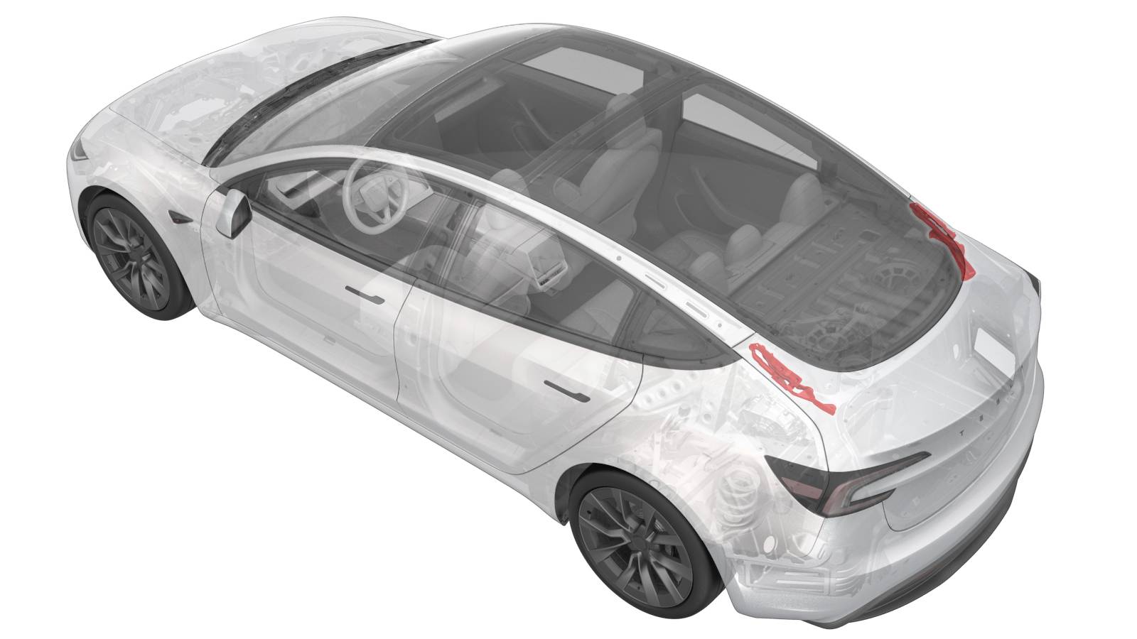 2024+ 特斯拉 Model 3 左侧电动尾门铰链更换:盖体支撑、24 N·m与间隙复核-图片1
