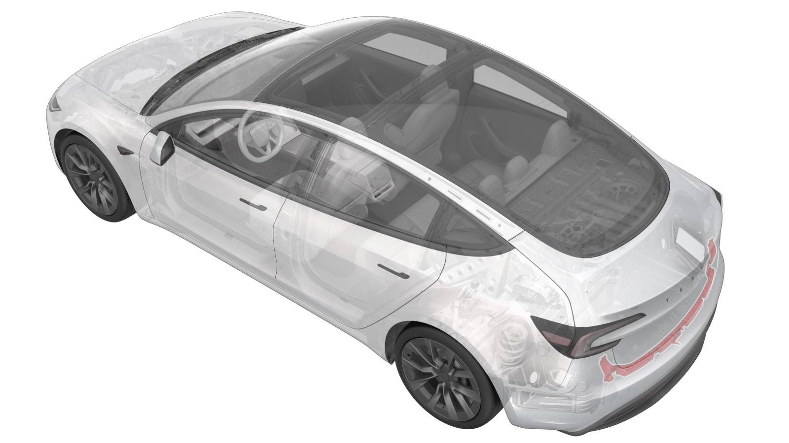 2024+ 特斯拉 Model 3 后保险杠中央支架更换:5 颗螺栓、2 个卡子与 4 N·m