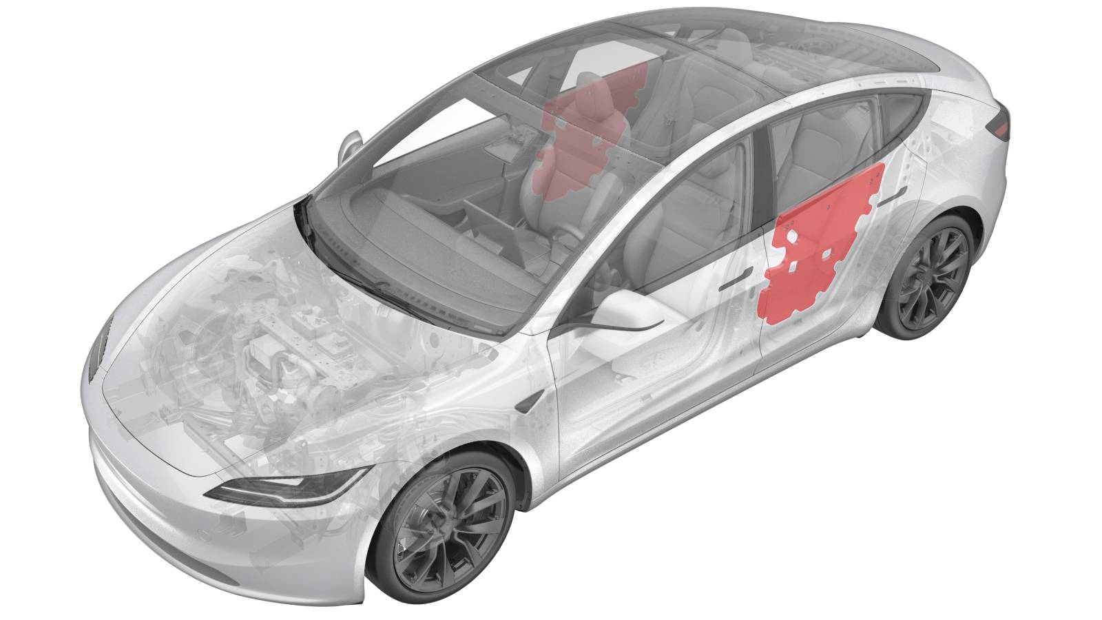 2024+ 特斯拉 Model 3 左后门 NVH 垫更换:3 个锁片与遗留固定件清理
