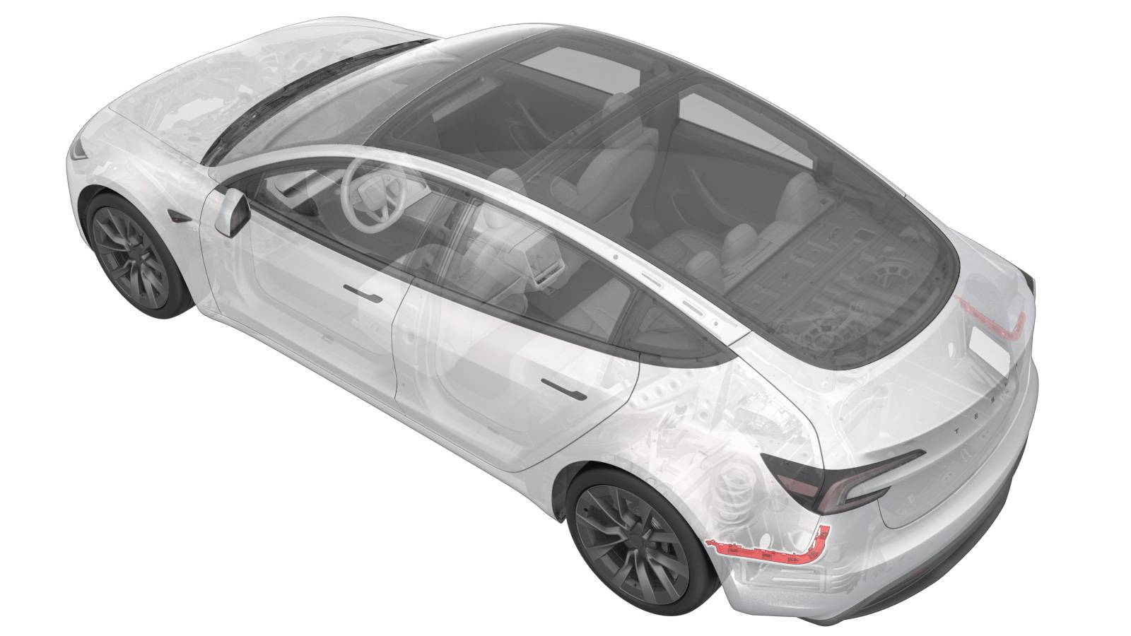 2024+ 特斯拉 Model 3 左后翼支架更换:3 颗螺栓与 3.5 N·m