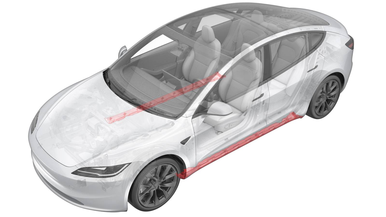 2024+ 特斯拉 Model 3 左侧下门槛罩盖更换:10+4 卡子与 5 N·m 螺栓-图片1